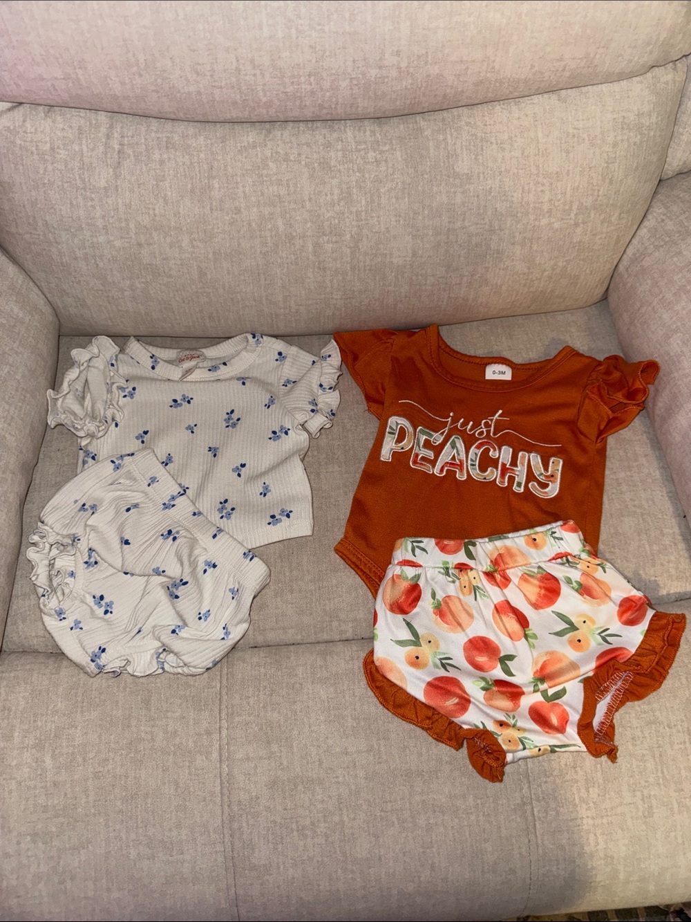 Summertime outfits for baby girl! (0-3 months)